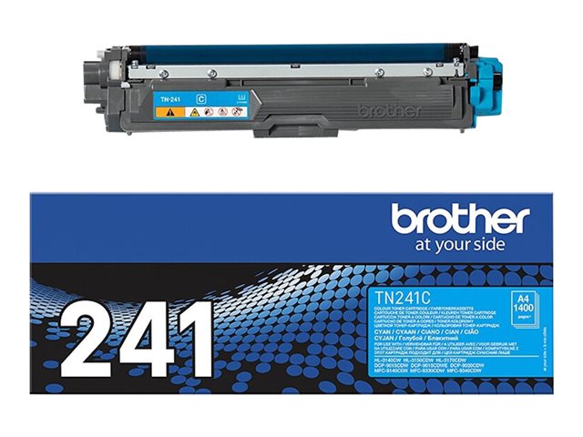 Brother TN241C - Cyan - original - toner cartridge - for Brother DCP-9015, DCP-9020, HL-3140, HL-3150, HL-3170, MFC-9140, MFC-9330, MFC-9340