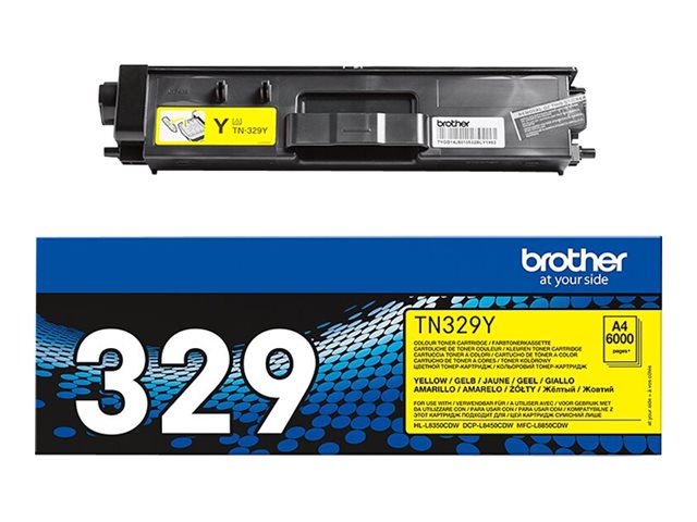 Brother TN329Y - Yellow - original - toner cartridge - for Brother DCP-L8450CDW, HL-L8350CDW, HL-L8350CDWT, MFC-L8850CDW