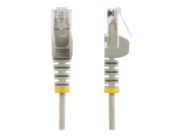 StarTech.com 1.5m Slim LSZH CAT6 Ethernet Cable, 10 Gigabit Snagless RJ45 100W PoE Patch Cord, CAT 6 10GbE UTP Network Cable w/Strain Relief, Grey, Fluke Tested/ETL, Low Smoke Zero Halogen - Category 6 - 28AWG (N6PAT150CMGRS) - Patch cable - RJ-45 (M) to RJ-45 (M) - 1.5 m - CAT 6 - snagless - grey