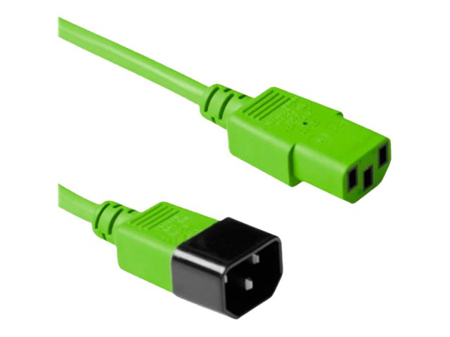 ACT 230V aansluitkabel C13 - C14 groen 0.6 m