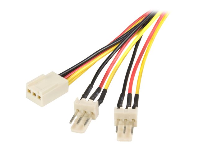StarTech.com TX3 Fan Power Splitter Cable - Fan power splitter - 3 pin internal power (F) to 3 pin internal power (M) - 1 ft - TX3SPLIT12 - Fan power splitter - 3 PIN internal power (F) to 3 PIN internal power (M) - 30 cm