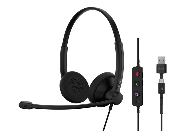 EPOS IMPACT 100 Series - Headset - on-ear - wired - USB-A, USB-C - black