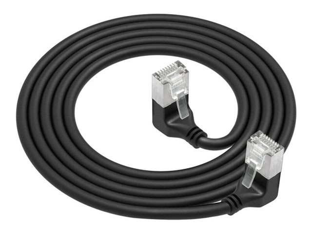 CAT6A UFTP SL D/D-ANG BK 0.15M. 1 stk