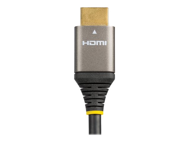StarTech.com 6ft (2m) HDMI 2.1 Cable, Certified Ultra High Speed HDMI Cable 48Gbps, 8K 60Hz/4K 120Hz HDR10+ eARC, Ultra HD 8K HDMI Cable / Cord w/TPE Jacket, For UHD Monitor/TV/Display - Dolby Vision/Atmos, DTS-HD (HDMM21V2M) - Ultra High Speed - HDMI cable with Ethernet - HDMI male to HDMI male - 2 m - double shielded - grey, black - passive, 4K120Hz support, 8K60Hz support - for P/N: 4PORT-8K-HDMI-SWITCH