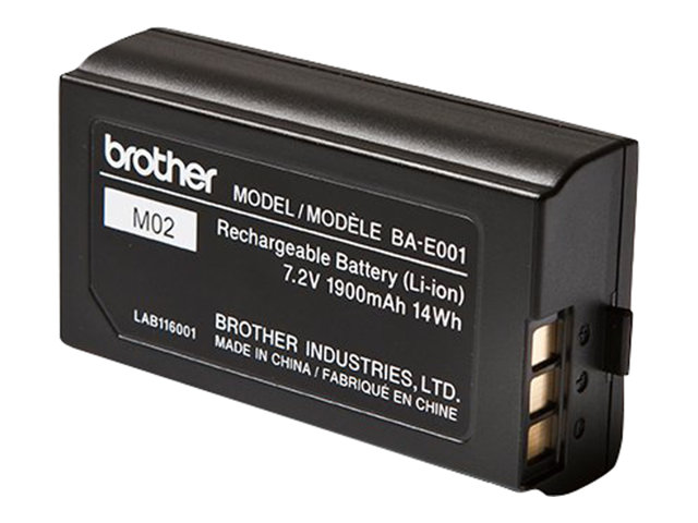Brother BA-E001 - Printer battery - Lithium Ion - for Brother PT-P750, P-Touch PT-750, E300, E310, E500, E550, H500, P750, P-Touch EDGE PT-P750