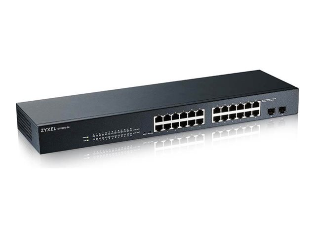 Zyxel GS1900-24 - Switch - smart - 24 x 10/100/1000 + 2 x Gigabit SFP (uplink) - desktop, rack-mountable