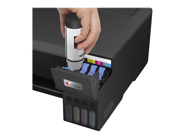 Epson EcoTank ET-1810 - Printer - colour - ink-jet - refillable - A4 - 5760 x 1440 dpi - up to 10 ppm (mono) / up to 5 ppm (colour) - capacity: 100 sheets - USB, Wi-Fi - black