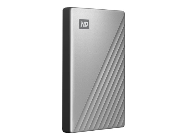 WD My Passport Ultra WDBC3C0020BSL - Hard drive - encrypted - 2 TB - external (portable) - USB 3.0 (USB-C connector) - 256-bit AES - silver