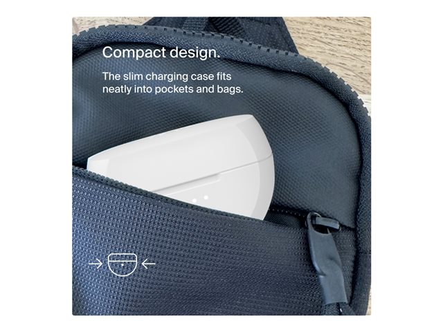 Belkin SoundForm Rhythm - True wireless earphones with mic - in-ear - Bluetooth - white