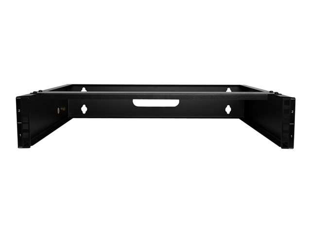 StarTech.com 2U Wall Mount Rack, 19\" Wall Mount Network Rack, 14 inch Deep (Low Profile), Wall Mounting Patch Panel Bracket for Network Switches, IT Equipment, 77lb (35kg) Capacity - Network Equipment Rack (RACK-2U-14-BRACKET) - Network device mounting bracket - wall mountable - black - 2U - 19\"