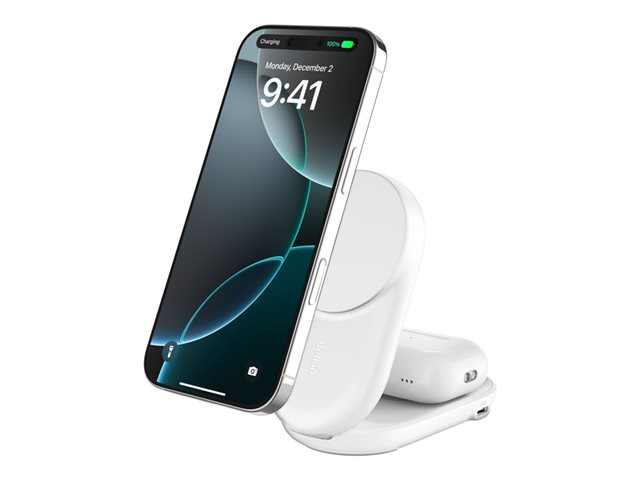 Belkin Artemis QI2 2-in-1 Foldable  Charging Stand 25W, White