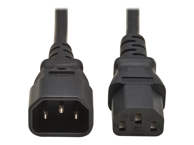 Eaton Tripp Lite Series - Power cable - IEC 60320 C14 to power IEC 60320 C13 - 250 V - 10 A - 50 cm - black - Europe - for P/N: B020-U16-19-IPF, B020-U16-19-IPG, B020-U16-19-KF, B020-U16-19-KG