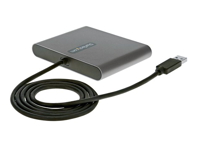 StarTech.com USB 3.0 to 4 HDMI Adapter, External Video & Graphics Card, USB Type-A to Quad HDMI Monitor Display Adapter Dongle, 1080p 60Hz, USB 3.0 to HDMI Adapter/Video Converter, Windows - Multi Monitor Adapter - Adapter cable - USB Type A male to HDMI female - 1 m - space grey - 1080p support 60Hz