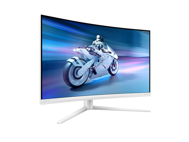 Philips Evnia 5000 32M2C5501 - LED monitor - gaming - curved - 32\" (31.5\" viewable) - 2560 x 1440 QHD @ 180 Hz - Fast VA - 3500:1 - HDR10 - 0.5 ms - 2xHDMI, DisplayPort - white