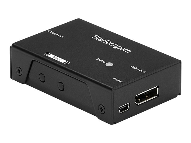 StarTech.com DisplayPort Signal Booster - DisplayPort to DisplayPort Video Signal Amplifier - 4K 60Hz DisplayPort Extender (DPBOOST) - Video/audio extender - up to 20 m