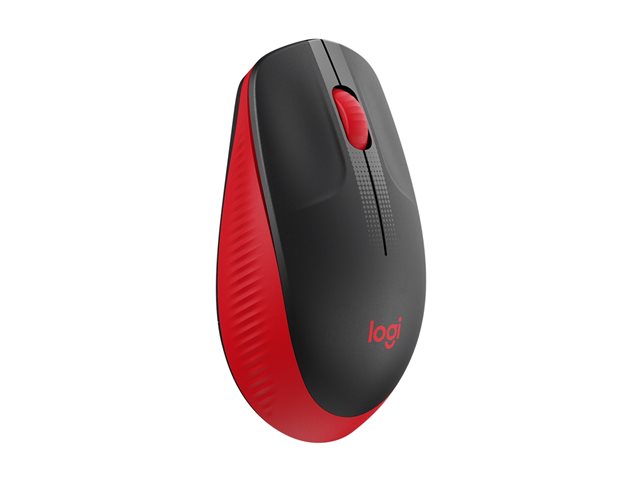 Logitech M190 - Mouse - optical - 3 buttons - wireless - USB wireless receiver - red