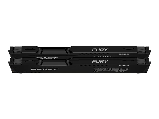 Kingston FURY Beast - DDR3 - kit - 16 GB: 2 x 8 GB - DIMM 240-pin - 1600 MHz / PC3-12800 - CL10 - 1.5 V - unbuffered - non-ECC - black