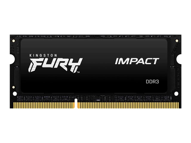 Kingston FURY Impact - DDR3L - module - 8 GB - SO-DIMM 204-pin - 1866 MHz / PC3L-14900 - CL11 - 1.35 / 1.5 V - unbuffered - non-ECC - black