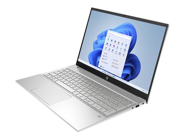 HP Pavilion Laptop 15-eg2023nb - Intel Core i5 1235U / 1.3 GHz - Win 11 Home - Iris Xe Graphics - 16 GB RAM - 512 GB SSD NVMe - 15.6\" IPS 1920 x 1080 (Full HD) - Wi-Fi 6 - natural silver (cover and base), natural silver aluminium keyboard frame - kbd: Belgium - with HP 2 years Onsite Hardware Support for Compaq and Pavilion Notebook with response within 3 days