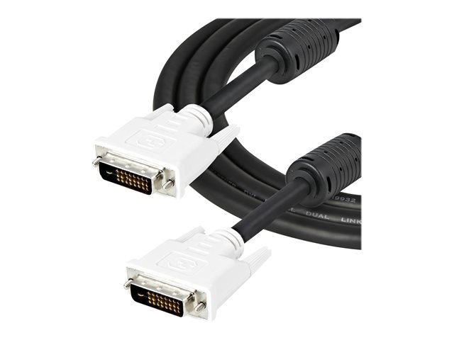 StarTech.com 2m DVI-D Dual Link Cable - Male to Male DVI-D Digital Video Monitor Cable - 25 pin DVI-D Cable M/M Black 2 Meter - 2560x1600 (DVIDDMM2M) - DVI cable - dual link - DVI-D (M) to DVI-D (M) - 2 m - black