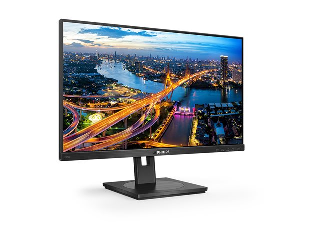 Philips B Line 245B1 - LED monitor - 24\" (23.8\" viewable) - 2560 x 1440 QHD @ 75 Hz - IPS - 250 cd/m² - 1000:1 - 4 ms - HDMI, DVI-D, DisplayPort - speakers - black texture