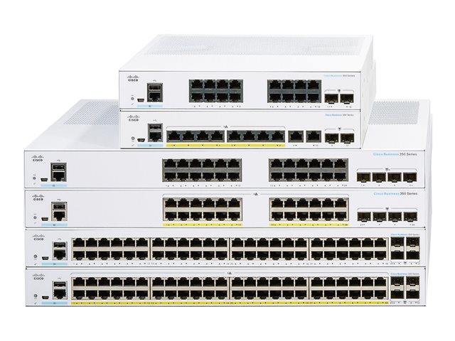 Cisco Business 350 Series CBS350-8XT - Switch - L3 - Managed - 6 x 10GBase-T + 2 x combo 10 Gigabit SFP+/RJ-45 - rack-mountable