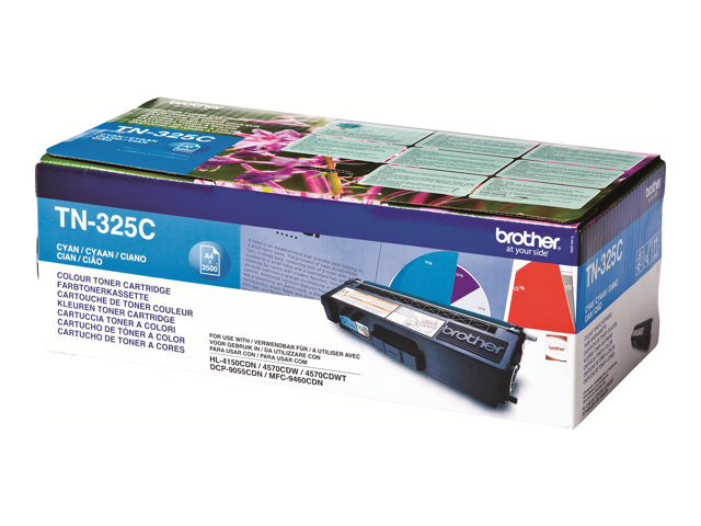 Brother TN325C - Cyan - original - toner cartridge - for Brother DCP-9055, DCP-9270, HL-4140, HL-4150, HL-4570, MFC-9460, MFC-9465, MFC-9970