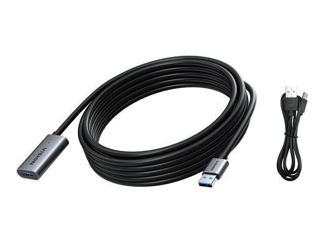Vision - USB extension cable - USB Type A (F) to USB Type A (M) - USB 3.0 - 5 m - black
