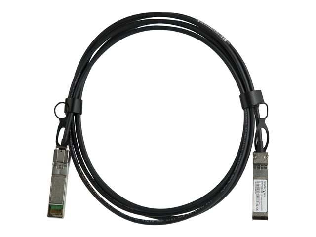 StarTech.com Cisco SFP-H10GB-CU2-5M Compatible 2.5m 10G SFP+ to SFP+ DAC Twinax, 10GbE SFP+ Copper DAC 10Gbps/10GE Low Power Passive SFP+ Transceiver Module DAC Cable, Firepower ASR9000 - Lifetime Warranty (SFPH10GBCU25) - 10GBase direct attach cable - SFP+ latched to SFP+ latched - 2.5 m - twinaxial - SFF-8431/SFF-8432 - passive - black