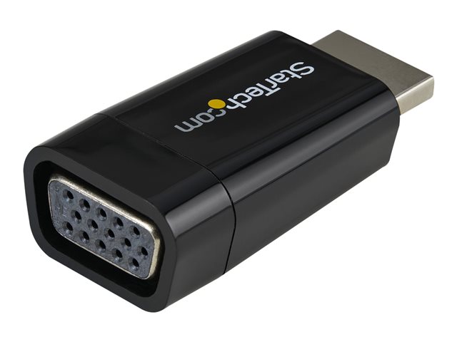 StarTech.com Compact HDMI to VGA Adapter Converter - Ideal for Chromebooks Ultrabooks & Laptops - 1920x1200/1080p - Adapter - HDMI male to HD-15 (VGA) female - 4.5 cm - black - active - for P/N: DKT30CSDHPD3, SV211HDUC, SV221HUC4K