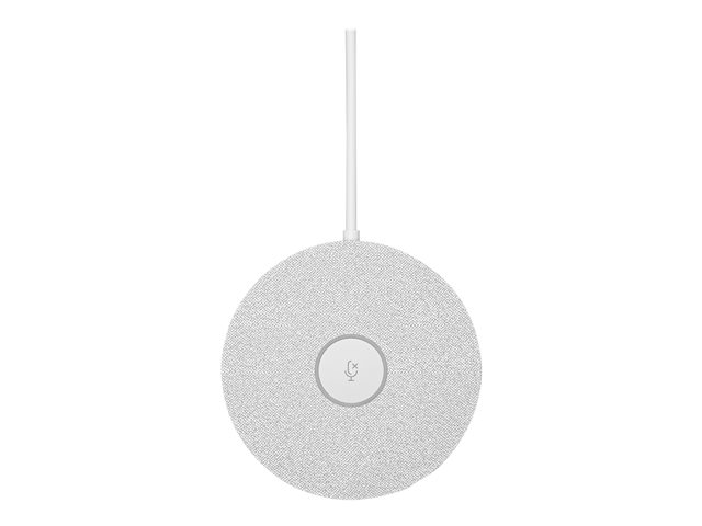 Logitech Rally Mic Pod - Microphone - white - Skype Certified, Zoom Certified, Cisco Webex Certified - for Rally Bar, Plus, Room Solution Large