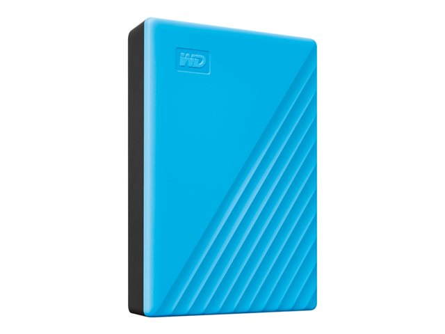 WD My Passport WDBPKJ0040BBL - Hard drive - encrypted - 4 TB - external (portable) - USB 3.2 Gen 1 - 256-bit AES - blue