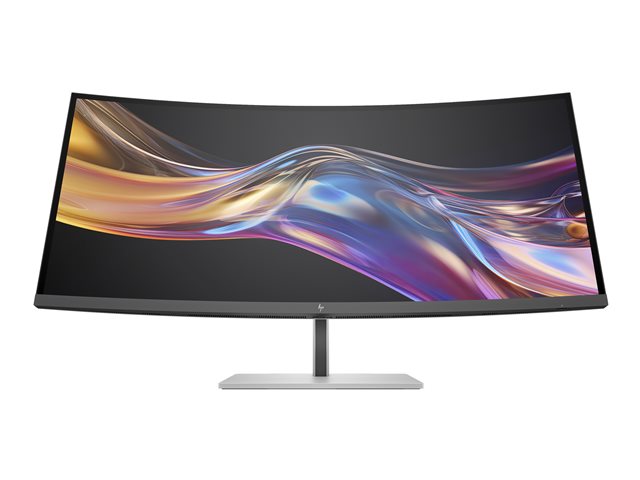 HP 738pu - Series 7 Pro - LED monitor - curved - 38\" (37.52\" viewable) - 3840 x 1600 WQHD+ @ 60 Hz - IPS Black - 400 cd/m² - 2000:1 - DisplayHDR 400 - 5 ms - Thunderbolt 4, HDMI, DisplayPort, USB-C - speakers - black, silver