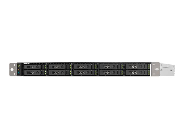 QNAP TS-h1090FU - NAS server - 10 bays - rack-mountable - SATA 6Gb/s / PCIe (NVMe) / U.2 - RAID RAID 0, 1, 5, 6, 10, 50, JBOD, 60 - RAM 64 GB - 25 Gigabit Ethernet / 2.5 Gigabit Ethernet - iSCSI support - 1U