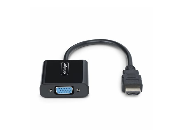 StarTech.com HDMI to VGA Adapter, 1080p, Active Video Converter - Adapter - HDMI male to HD-15 (VGA) female - 18.95 cm - black - 1080p support, active, bus powered