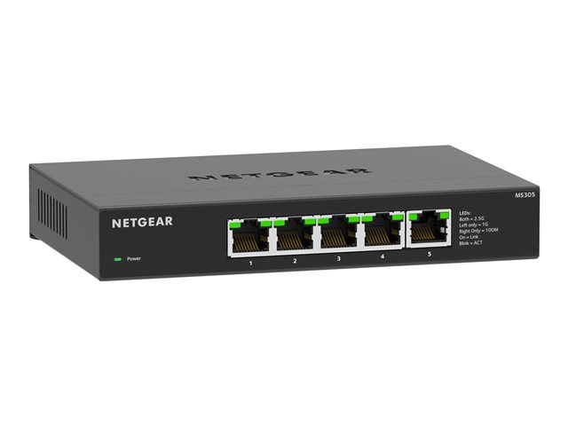 NETGEAR MS305 - Switch - multi-gigabit - unmanaged - 5 x 100/1000/2.5G - desktop, wall-mountable