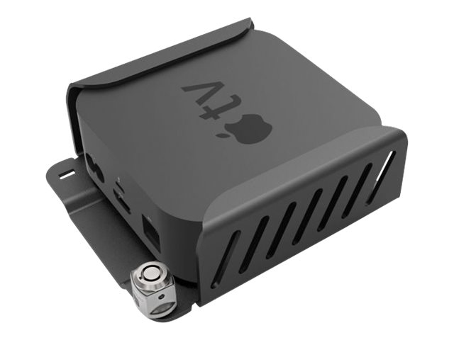 Compulocks Apple TV Security Mount (4th, 4k 1-2nd Gen) (2018-2021) - Mounting kit (security bracket, locking head assembly) - for mediabox - high-grade aluminium - jet black - mounting interface: 75 x 75 mm - for Apple TV 4K (1st gen, 2nd gen), HD (3rd gen, 4th gen)
