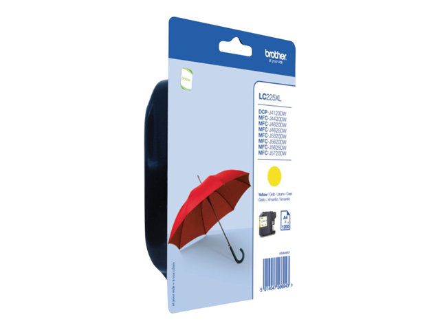 Brother LC225XLYBP - High Yield - yellow - original - blister - ink cartridge - for Brother DCP-J4120, MFC-J4420, J4620, J5320, J5620, J5625, J5720, Business Smart MFC-J4420