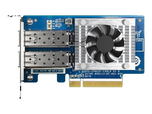 QNAP QXG-25G2SF-CX6 - Network adapter - PCIe 4.0 x8 low profile - 25 Gigabit SFP28 x 2 - for QNAP TS-H2490FU