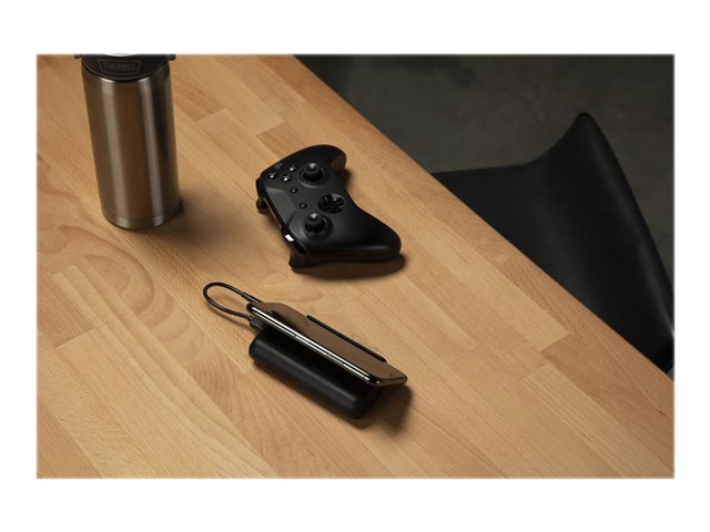Belkin BoostCharge - Play Series - power bank - 5000 mAh - 12 Watt - 2 output connectors (USB, 24 pin USB-C) - on cable: USB-C - black
