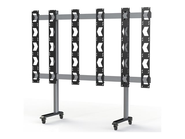 B-TECH System X BT93UNIUPS-M-5X5 - Cart - for 5x5 dvLED video wall - mobile stand - black, silver