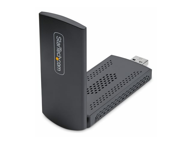 StarTech.com Wi-Fi 6E USB Adapter/Dongle, For Desktop/Laptop PC, Wireless NIC w/Foldable Antenna, WiFi Adapter Supports 802.11 b/g/n/ac/ax, 2.4/5/6 GHz Network Compatible - Network adapter - USB 3.0 - Wi-Fi 6E - black