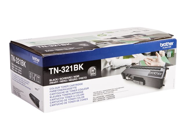 Brother TN321BK - Black - original - toner cartridge - for Brother DCP-L8400, DCP-L8450, HL-L8250, HL-L8350, MFC-L8650, MFC-L8850