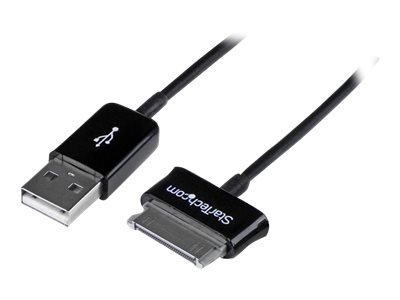 StarTech.com 2m Dock Connector to USB Cable for Samsung Galaxy Tab - galaxy tablet Cable - Samsung tab Cable (USB2SDC2M) - Charging / data cable - USB male to Samsung 30-pin Dock Connector male - 2 m - shielded - black - for Samsung Galaxy Tab, Tab 10, Tab 2, Tab 7.0, Tab 7.7, Tab 8.9, Tab WiFi