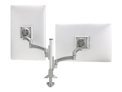 Chief Kontour Series K2C220S - Mounting kit (through desk mount, column, 2 dual articulating arm) - for 2 LCD displays - aluminium - semi-gloss silver - screen size: 10\"-30\" - desk-mountable
