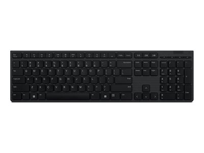 Lenovo Professional - Keyboard - wireless - Bluetooth, 2.4 GHz - Swiss French/German - grey - brown box