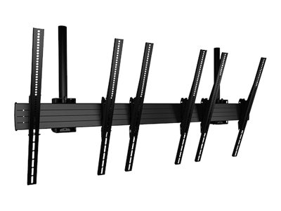 Chief Fusion 3x1 Menu Board Ceiling Display Mount - For Displays 40-55\" - Portrait - Mounting kit (rail bracket, 6 interface brackets, 2 array heads) - for 3 LCD displays - black - screen size: 40\"-55\" - column