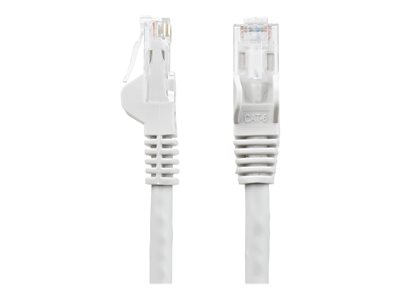 StarTech.com 100ft CAT6 Ethernet Cable, 10 Gigabit Snagless RJ45 650MHz 100W PoE Patch Cord, CAT 6 10GbE UTP Network Cable w/Strain Relief, White, Fluke Tested/Wiring is UL Certified/TIA - Category 6 - 24AWG (N6PATCH100WH) - Patch cable - RJ-45 (M) to RJ-45 (M) - 30.5 m - UTP - CAT 6 - snagless - white