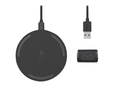 Belkin BoostCharge - Wireless charging pad + AC power adapter - 10 Watt - black