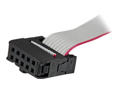 StarTech.com 9 Pin Serial Male to 10 Pin Motherboard Header LP Slot Plate - Serial panel - DB-9 (M) to 10 pin IDC (F) - 9.1 in - gray - PLATE9MLP - Serial panel - DB-9 (M) to 10 PIN IDC (F) - 23 cm - grey